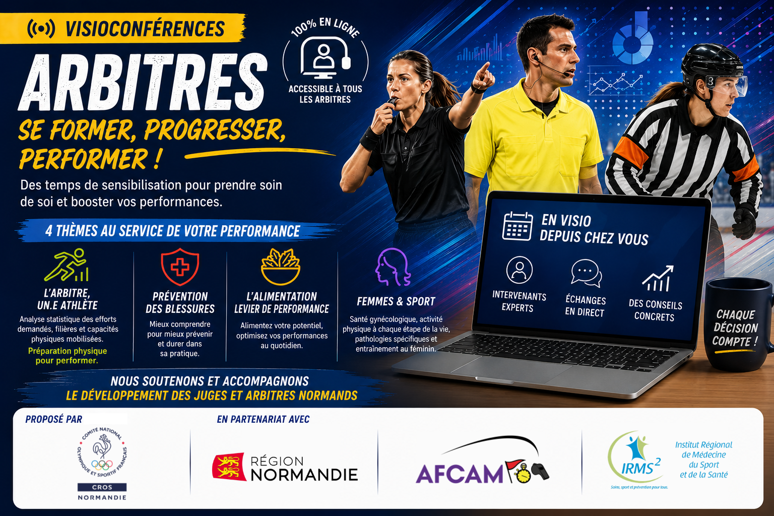 4 rendez-vous de formation pour les juges et arbitres via le CROS NORMANDIE